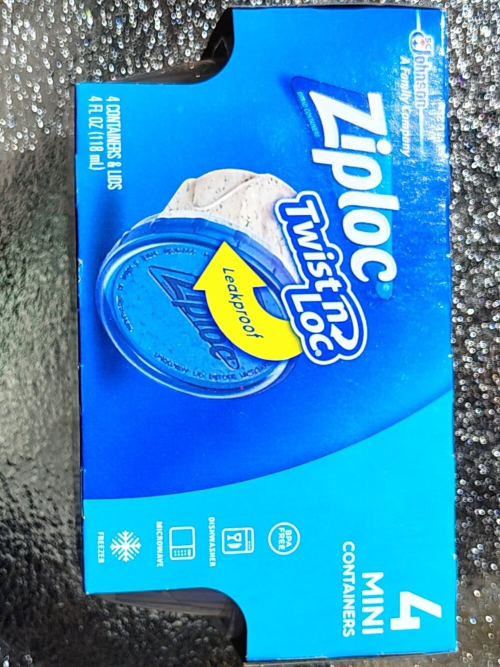NEW Ziploc Twist n Loc Mini 4oz Containers 4 Pack Lids Discontinued Round